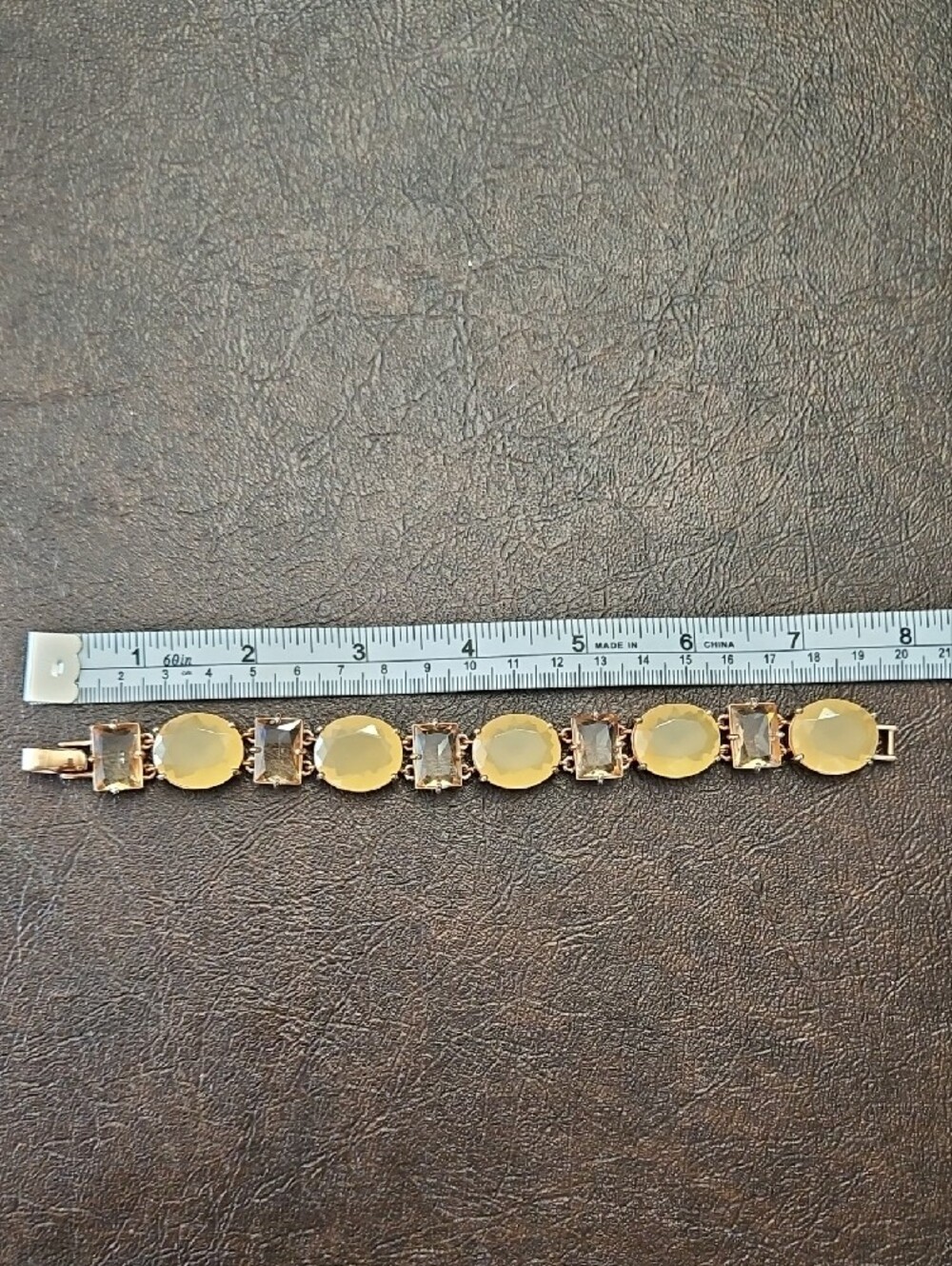 kate spade Yellow and Rose Gold Faceted Rhinestone Link Bracelet - Picture 5 of 7